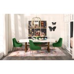 TOV Furniture Beatrix Green Velvet Side Chair