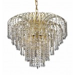 Elegant Lighting Falls 6 Light Gold Chandelier Clear Swarovski Elements Crystal