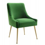 TOV Furniture Beatrix Green Velvet Side Chair