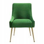 TOV Furniture Beatrix Green Velvet Side Chair