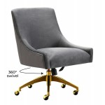 TOV Furniture Beatrix Grey Office Swivel Chair