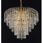 Elegant Lighting Falls 6 Light Gold Chandelier Clear Swarovski Elements Crystal