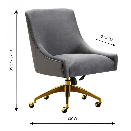 TOV Furniture Beatrix Grey Office Swivel Chair