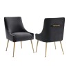 TOV Furniture Beatrix Grey Velvet Side Chair
