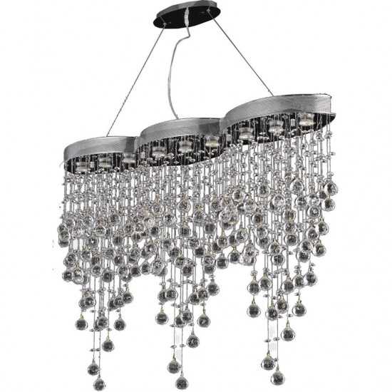 Elegant Lighting Galaxy 9 Light Chrome Chandelier Clear Royal Cut Crystal