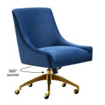 TOV Furniture Beatrix Navy Office Swivel Chair