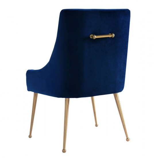 TOV Furniture Beatrix Navy Velvet Side Chair