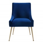 TOV Furniture Beatrix Navy Velvet Side Chair