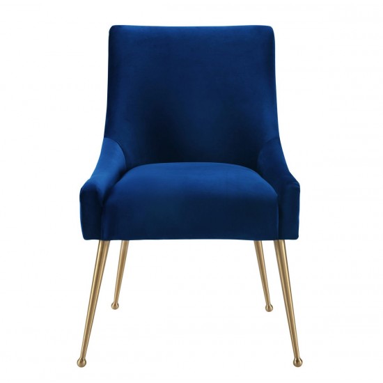 TOV Furniture Beatrix Navy Velvet Side Chair