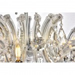 Elegant Lighting Maria Theresa 8 Light Chrome Flush Mount Clear Swarovski Elements Crystal