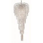 Elegant Lighting Falls 11 Light Chrome Chandelier Clear Spectra Swarovski Crystal