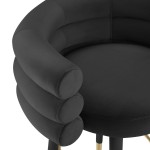 TOV Furniture Betty Black Velvet Counter Stool