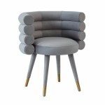 TOV Furniture Betty Grey Velvet Dining Chair