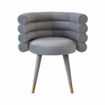 TOV Furniture Betty Grey Velvet Dining Chair