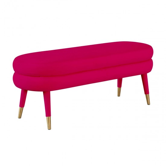 TOV Furniture Betty Pink Velvet Bench