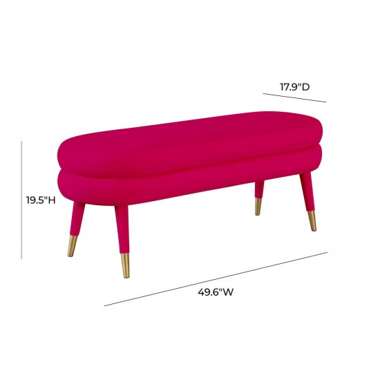 TOV Furniture Betty Pink Velvet Bench