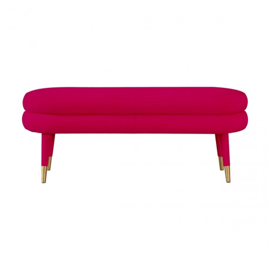 TOV Furniture Betty Pink Velvet Bench