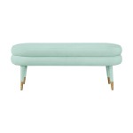 TOV Furniture Betty Sea Foam Green Velvet Bench