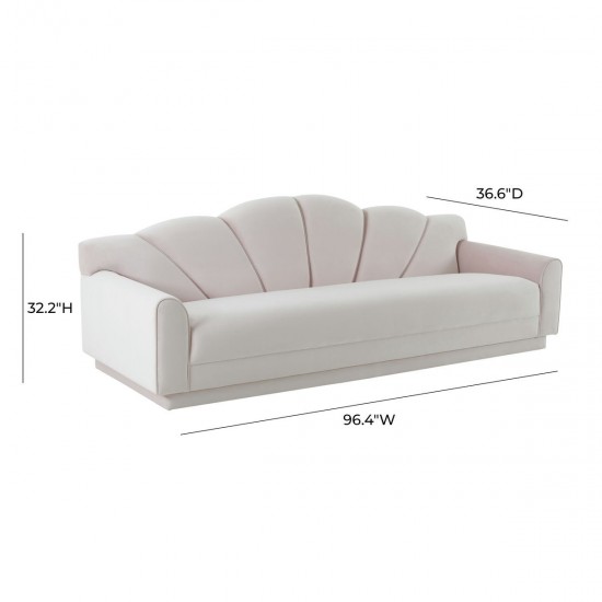 TOV Furniture Bianca Blush Velvet Sofa