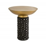 TOV Furniture Blaze Glass/Brass Side Table