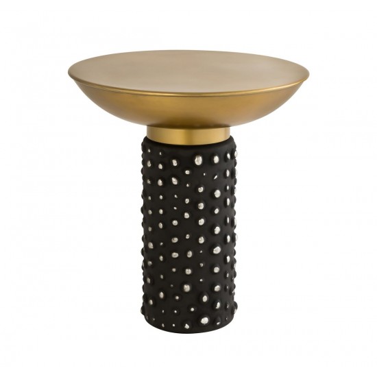 TOV Furniture Blaze Glass/Brass Side Table