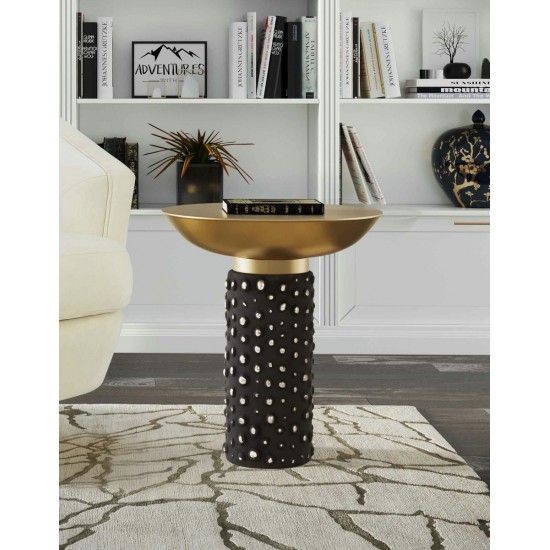 TOV Furniture Blaze Glass/Brass Side Table