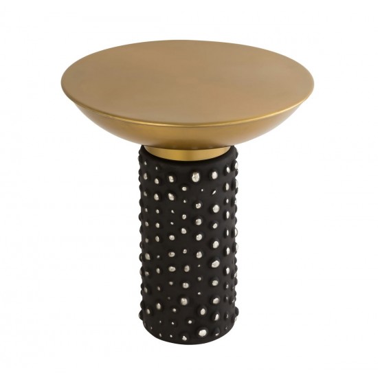 TOV Furniture Blaze Glass/Brass Side Table