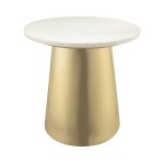 TOV Furniture Bleeker Marble Side Table