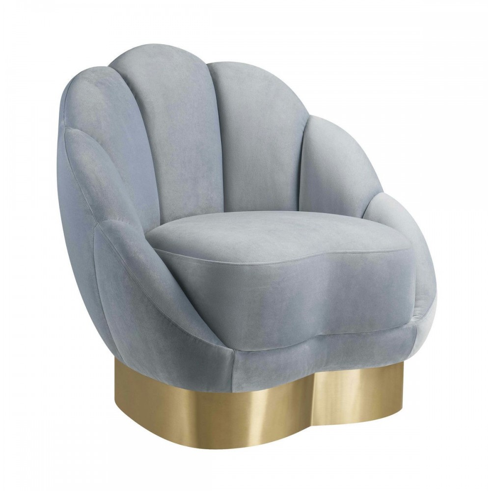 TOV Furniture Bloom Sea Blue Velvet Chair TOV Furniture Bloom Sea Blue Velvet Chair