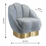 TOV Furniture Bloom Sea Blue Velvet Chair