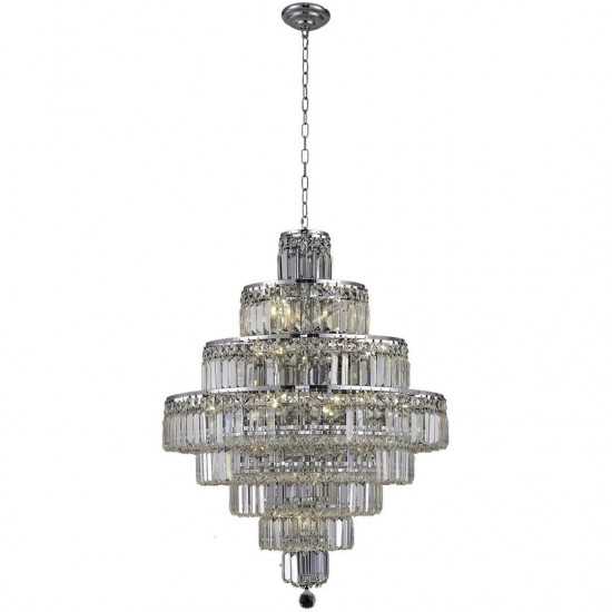 Elegant Lighting Maxime 18 Light Chrome Chandelier Clear Swarovski Elements Crystal