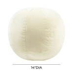 TOV Furniture Boba 14" Cream Velvet Pillow