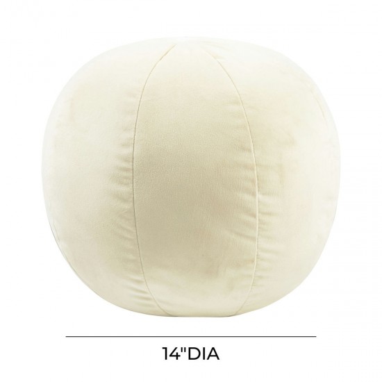 TOV Furniture Boba 14" Cream Velvet Pillow