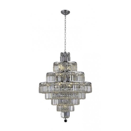 Elegant Lighting Maxime 18 Light Chrome Chandelier Clear Swarovski Elements Crystal