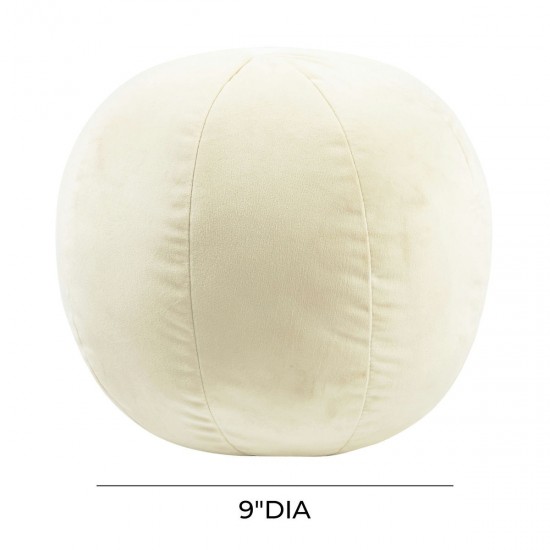 TOV Furniture Boba 9" Cream Velvet Pillow