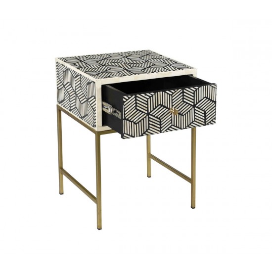 TOV Furniture Bone Inlay Side Table