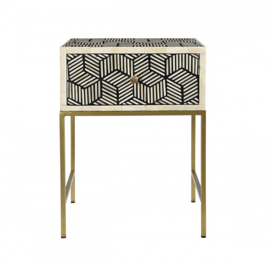 TOV Furniture Bone Inlay Side Table