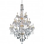 Elegant Lighting Verona 25 Light Gold Chandelier Clear Spectra Swarovski Crystal