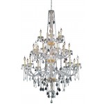 Elegant Lighting Verona 25 Light Gold Chandelier Clear Spectra Swarovski Crystal