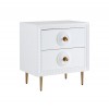 TOV Furniture Bovey White Lacquer Side Table