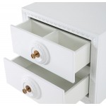 TOV Furniture Bovey White Lacquer Side Table