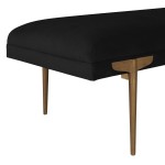 TOV Furniture Brno Black Velvet Bench