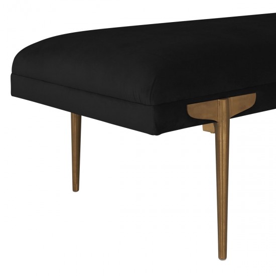 TOV Furniture Brno Black Velvet Bench