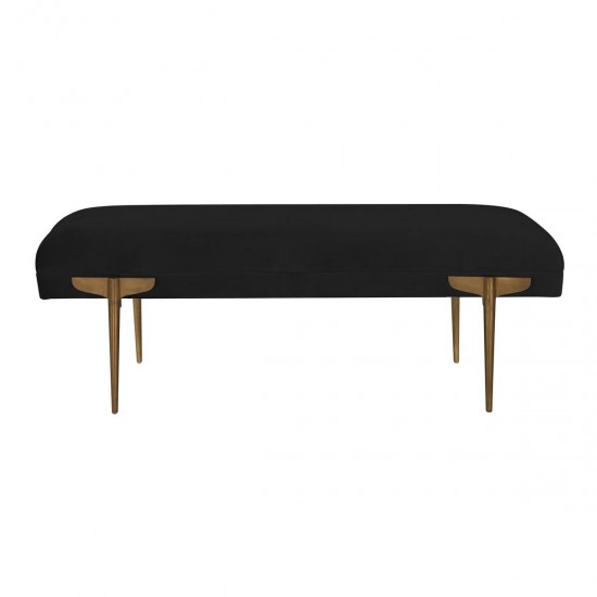 TOV Furniture Brno Black Velvet Bench