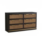 TOV Furniture Brooke Espresso Walnut 6 Drawer Dresser