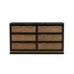 TOV Furniture Brooke Espresso Walnut 6 Drawer Dresser