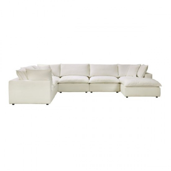 TOV Furniture Cali Natural Modular Large Chaise Sectional