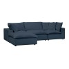 TOV Furniture Cali Navy Modular 4 Piece Sectional