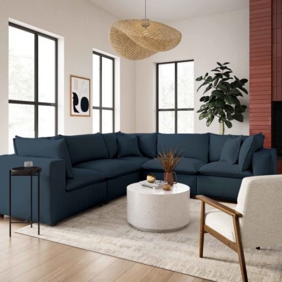 TOV Furniture Cali Navy Modular L-Sectional