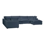 TOV Furniture Cali Navy Modular Large Chaise Sectional